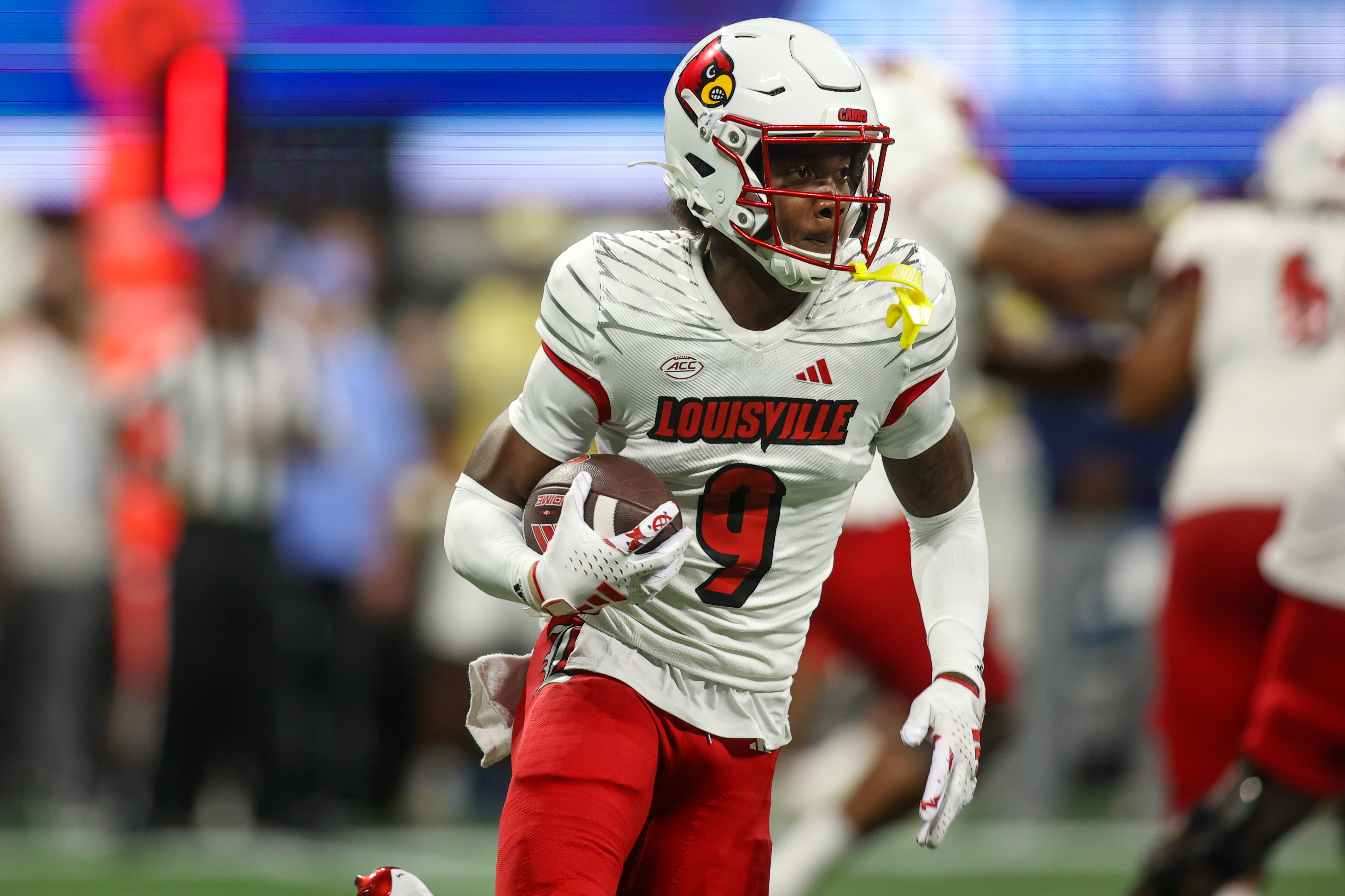 Louisville wide receiver Ahmari Huggins-Bruce 2023 Sep 1 Vs  Georgia Tech